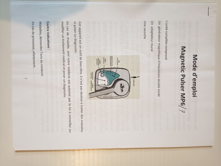 Máquina PEMF SOTA MP7- Pulsed electromagnetic Fields