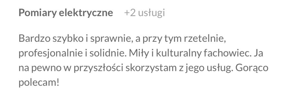 Elektryk - Usługi elektryczne, Pomiary, Usuwanie awarii 24H, Przeglądy
