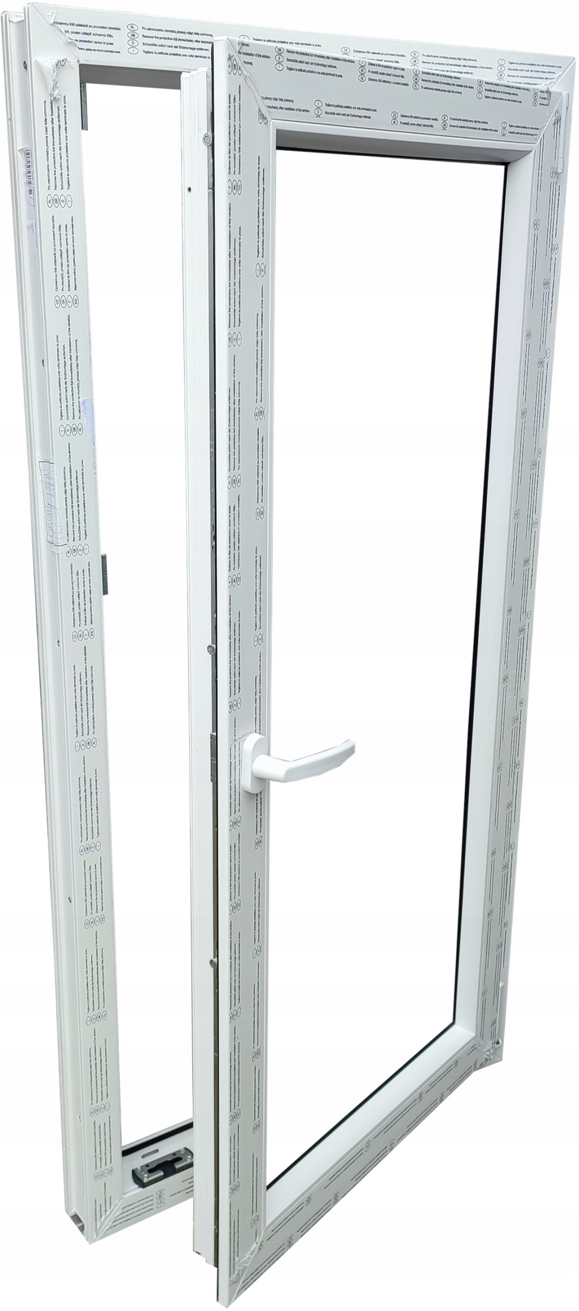 OKNO KacprzaK 60X130 Okna Nowe PCV Zew Złoty Dąb