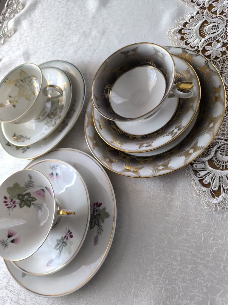 Porcelana Bawaria 3x trio.
