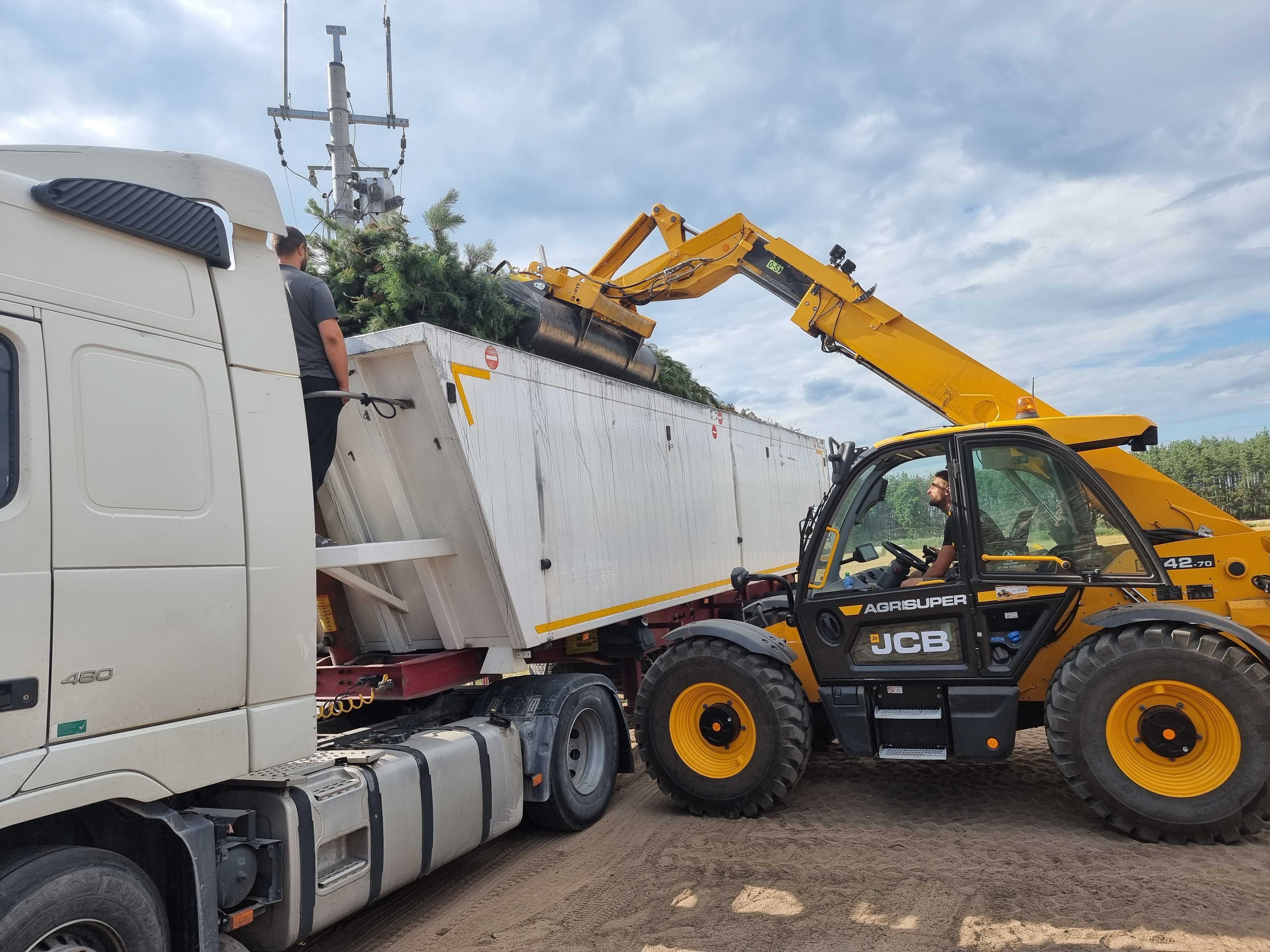 Usługi ładowarką teleskopowa JCB 542-70 rozladunek prace ziemne firmy