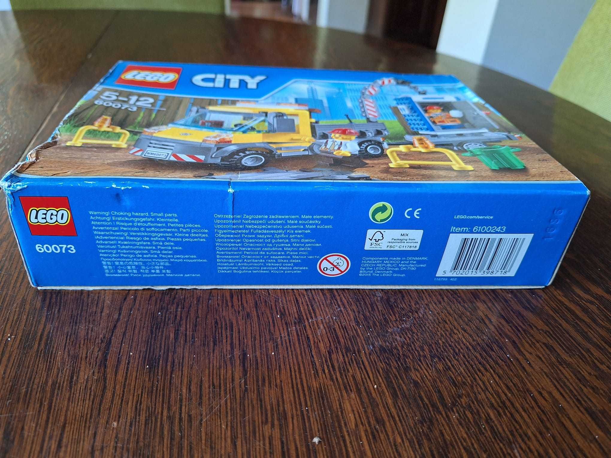 UNIKAT! Lego City 60073 Wóz techniczny Toi-Toi, 5-12 NOWE opak. wgniec