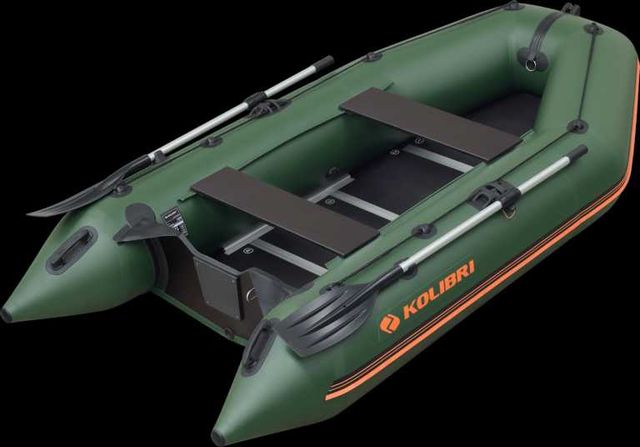 Ponton Kolibri KM-360D Zielony z aluminium podłogą i kilem