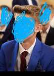 Garnitur męski, niebieski