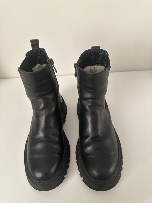 Жіночі черевики ботинки зимові на овчині хутрі