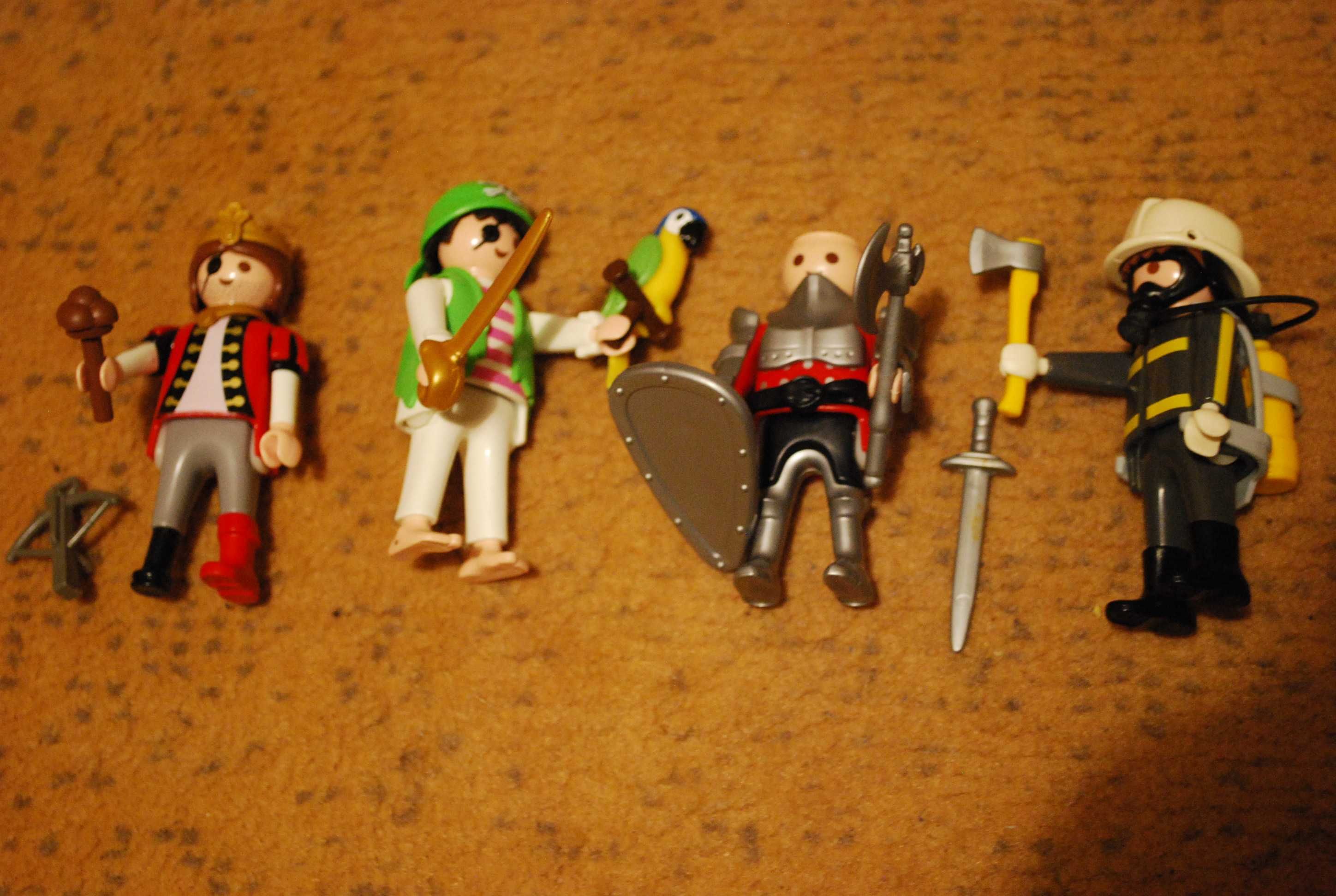 playmobil ludziki strażak pirat rycerz król