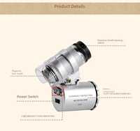 60X rękaw typu perłowego mikroskop świetlny Led +  detektor walut