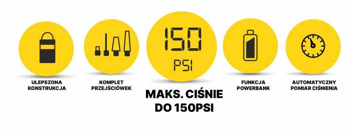 Elektryczna pompka rowerowa bezprzewodowa XRIDERa  Powerbank Latarka