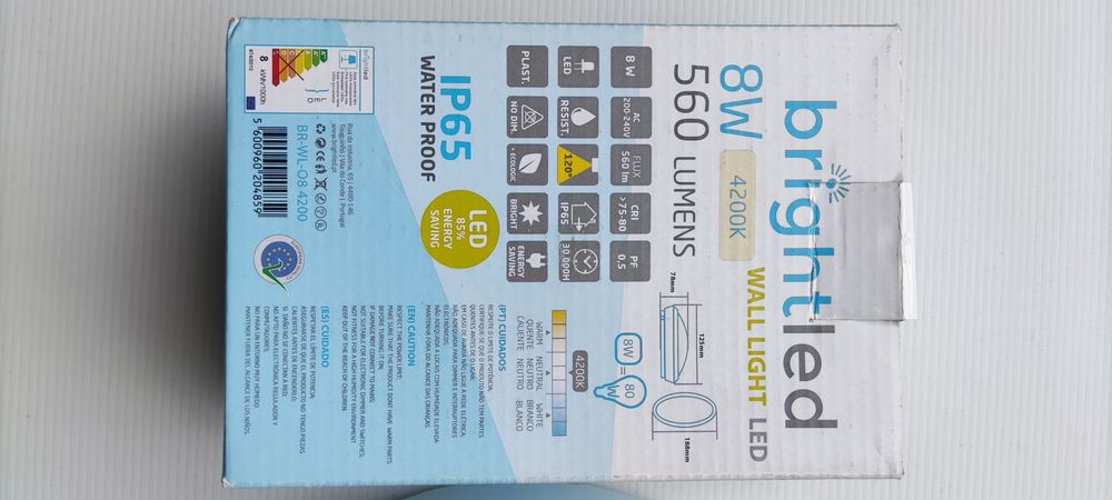 Aplique parede exterior Novo Led