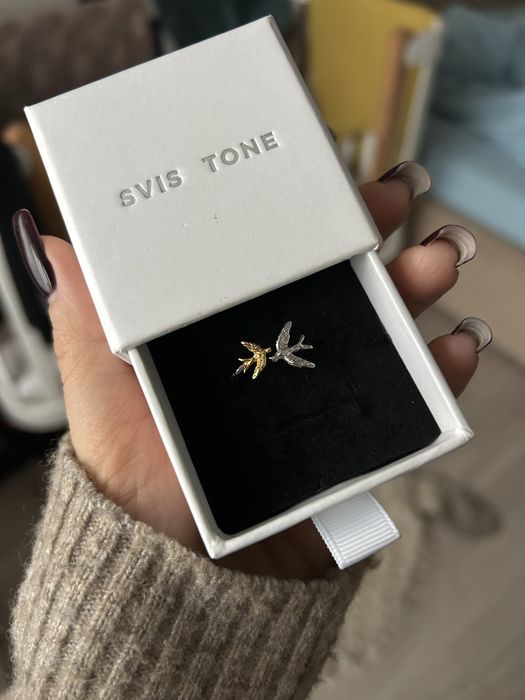 Колечко срібне "Птахи"