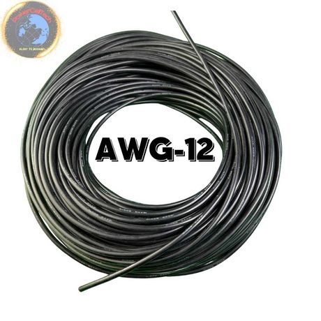 Провід монтажний 12AWG силіконовий (чорний)