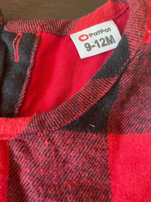 Vestido bomber natalício para menina 9-12 meses veste grande