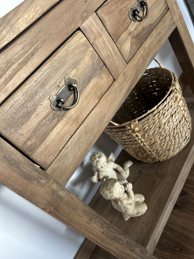 Konsola drewniana szafka rustykalna TEAK z Indonezji loberon