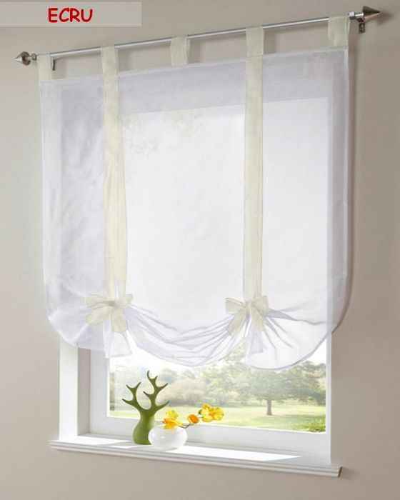 Firanka gotowa szelki 150x150 cm Ecru