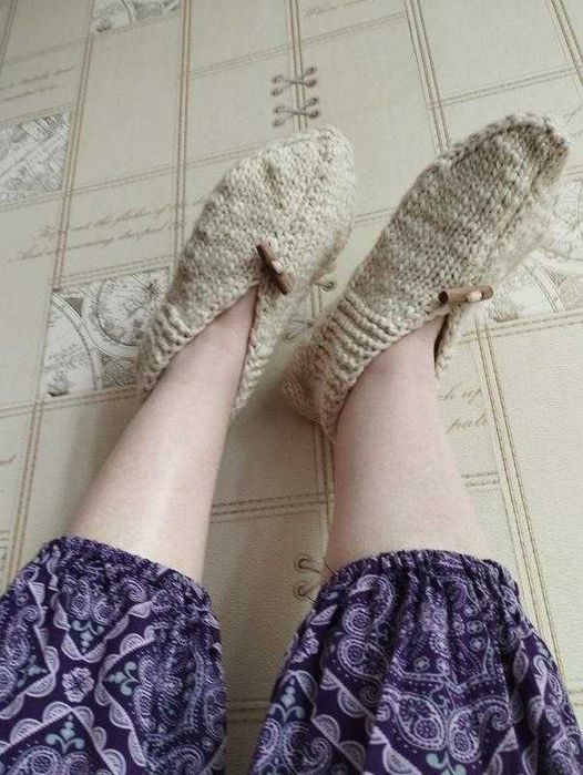 Handmade домашние тапочки следки носки шерстяные ручная работа большие