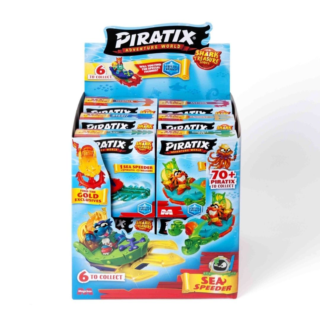 6x Piratix pojazdy shark treasure