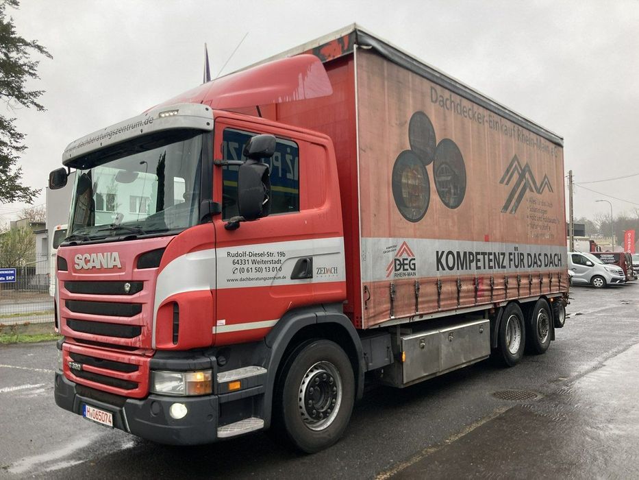 Scania Scania G320 Wózek PALFINGER Firanka Plandeka plandeka Moffett 2012  Scania G320 Wózek PALFINGER Firanka Plandeka plandeka Moffett 2012