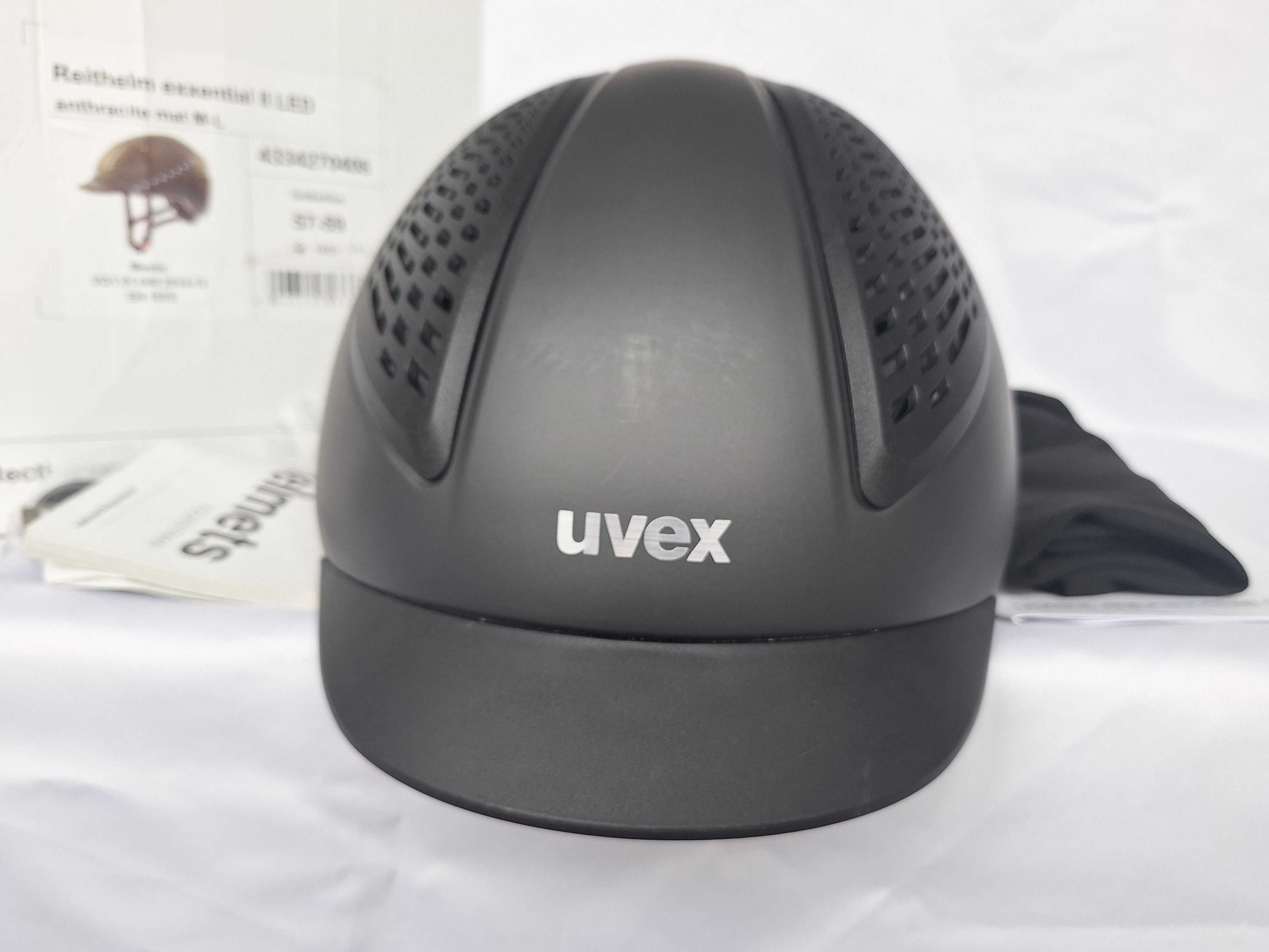 Kask jeździecki toczek Uvex Reithelm Exxential II Led M/L 57-59cm