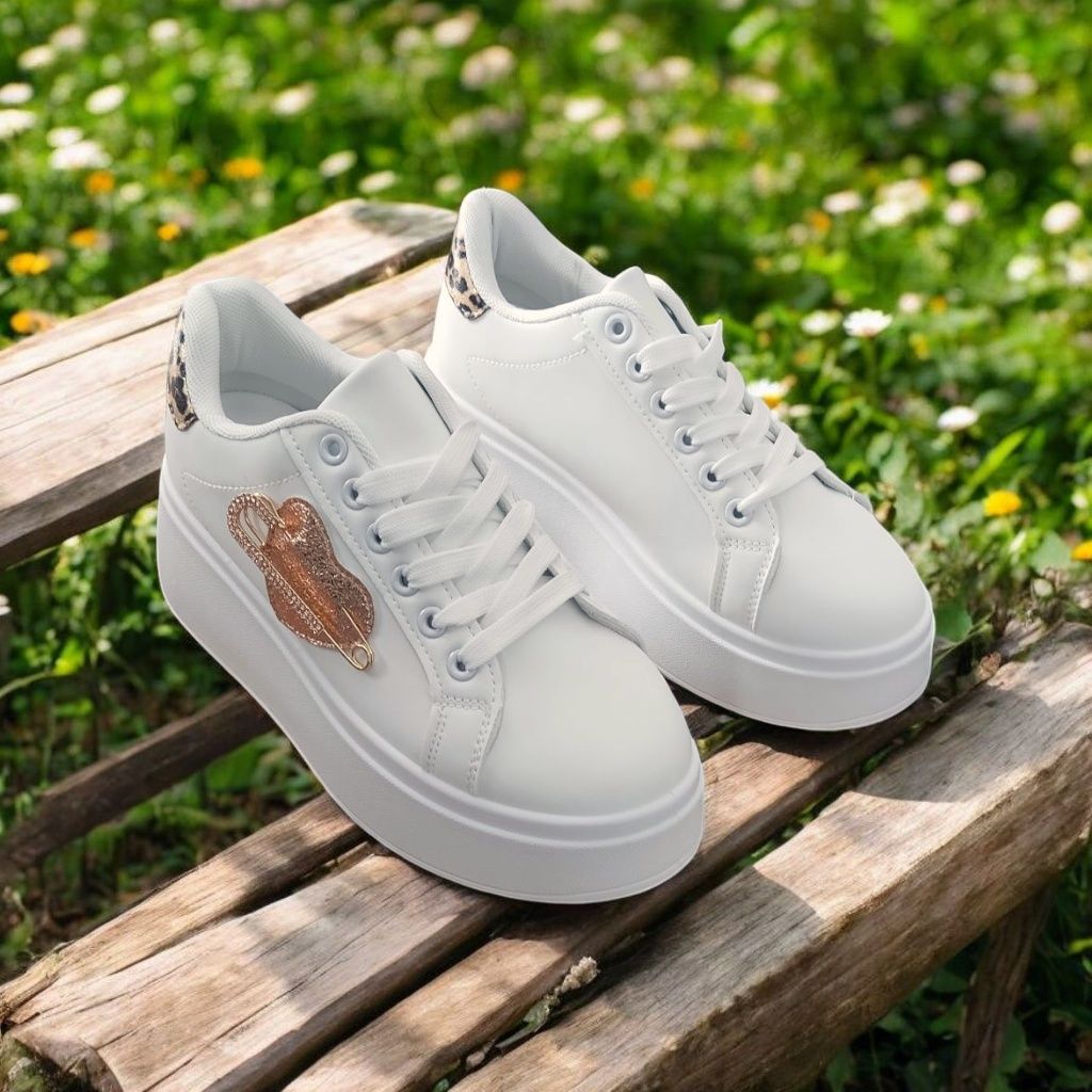 Ostatnie Pary! Wyprzedaż! Trampki Sneakersy Sportowe na Platformie