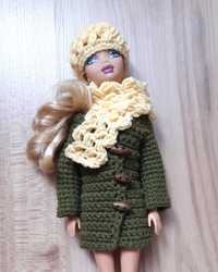 Płaszczyk dla lalki typu Barbie, szydełkowy, handmade