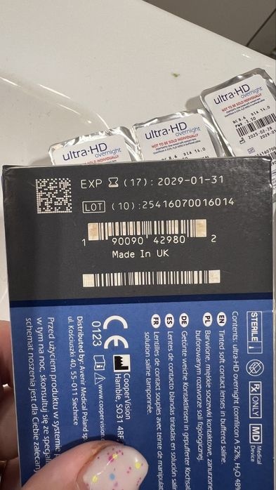 Soczewki kontaktowe Ultra HD Overnight 6 sztuk