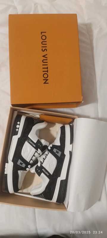 ButyBlack LouisVuitton LvDamskie i MęskieCasualoweTrampki Trainer,42