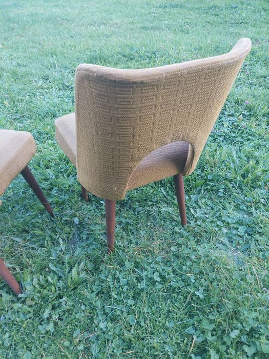 Krzesła muszelka PRL vintage Fabryka Mebli Słupsk