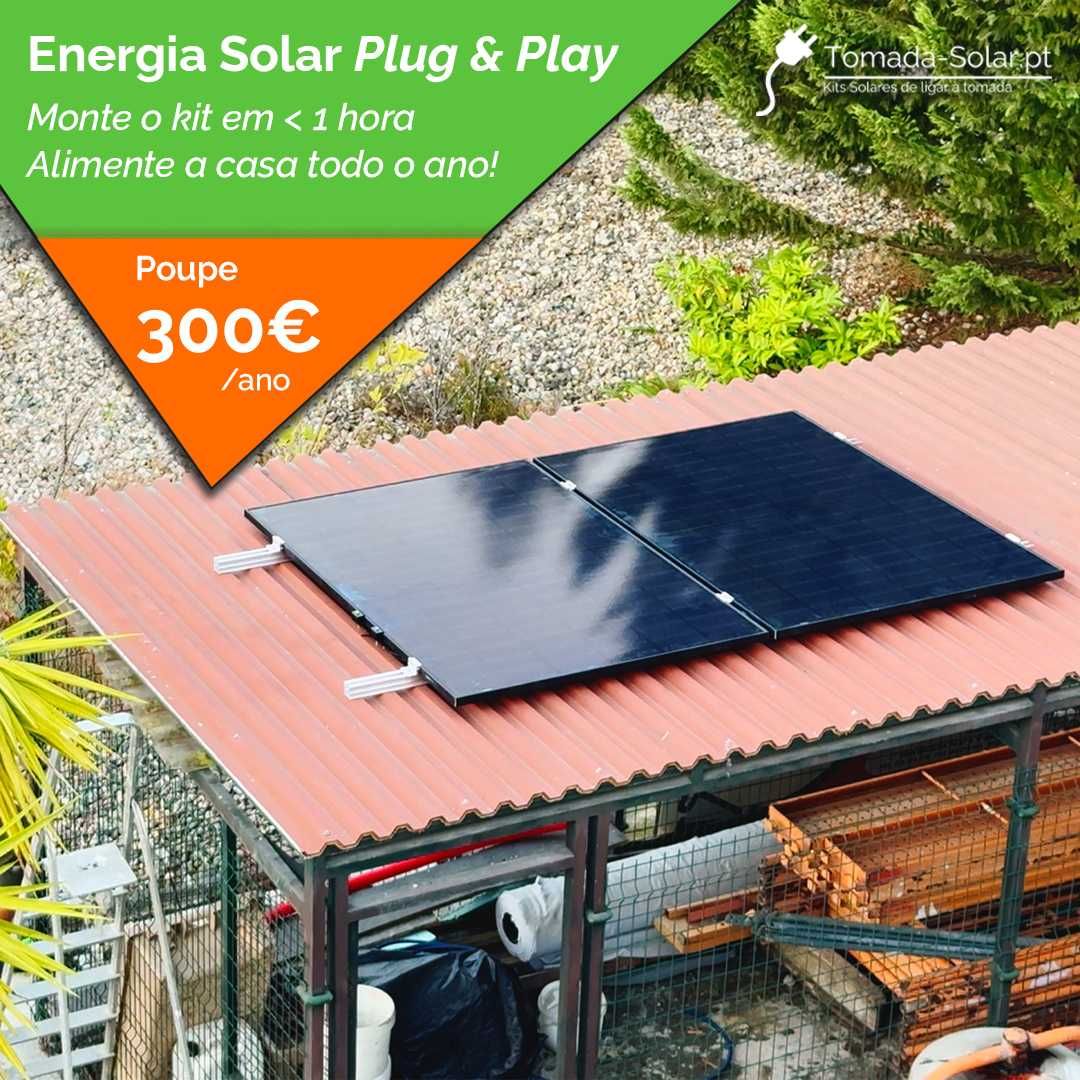 Kit Solar de Ligar a Tomada com Wifi - Painel Sanduiche