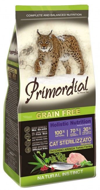 Karma dla kota po sterylizacji/kastracji Primordial INDYK i ŚLEDŹ 6kg
