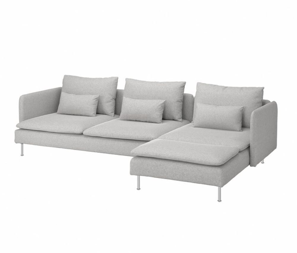 Sofá 4 lugares com chaise longue.