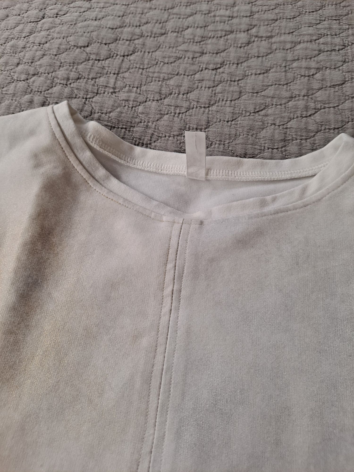 Bluza bawełniana z błyszczącym przodem S/M