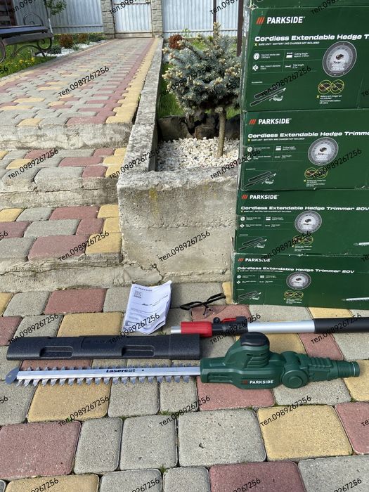 Аккумуляторный телескопический кусторез, кущоріз, кусторіз, Parkside