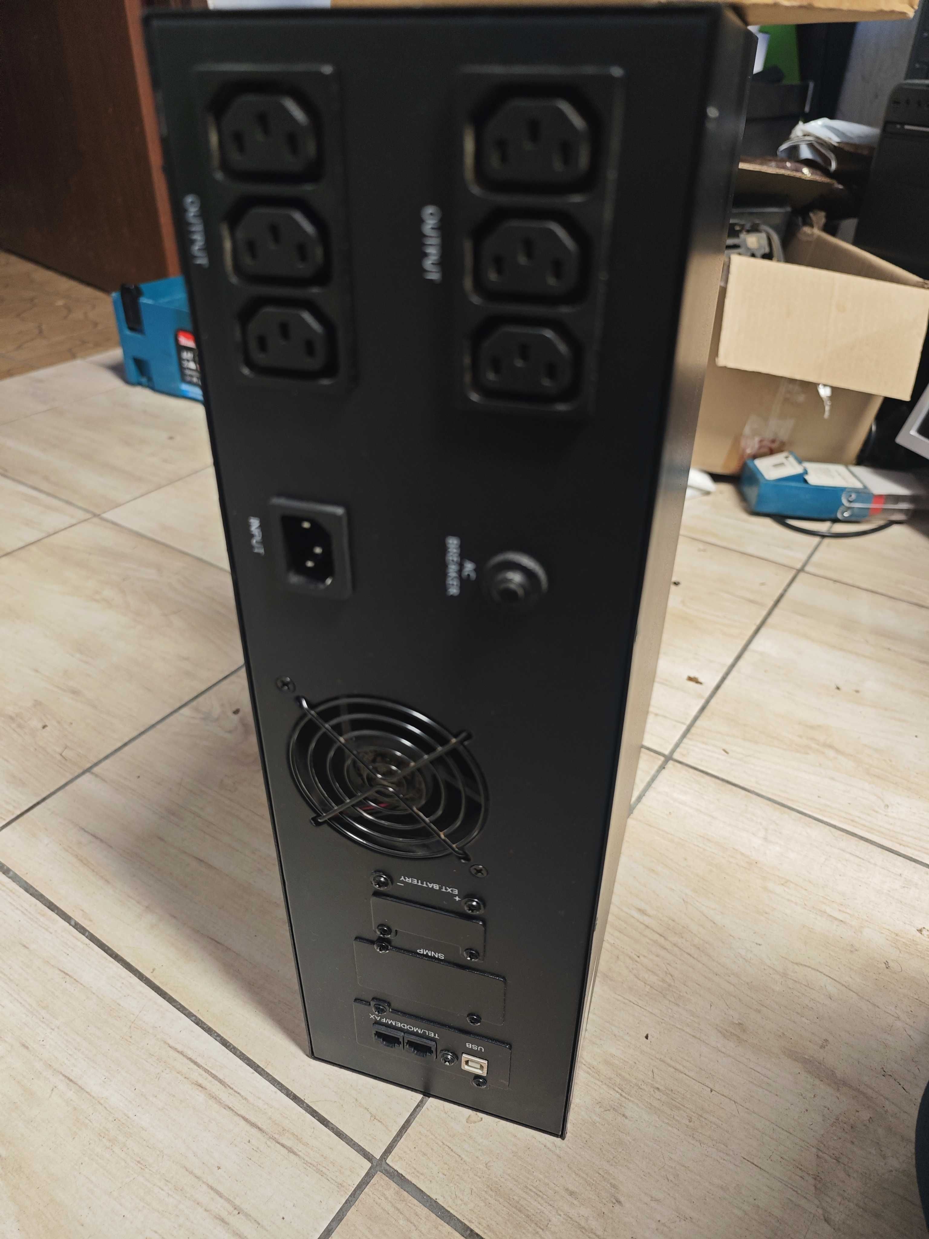 UPS RTS-LI-2K0-3U-LCD-3X9 IPS pełny sinus 2000VA 1600W nowe baterie!