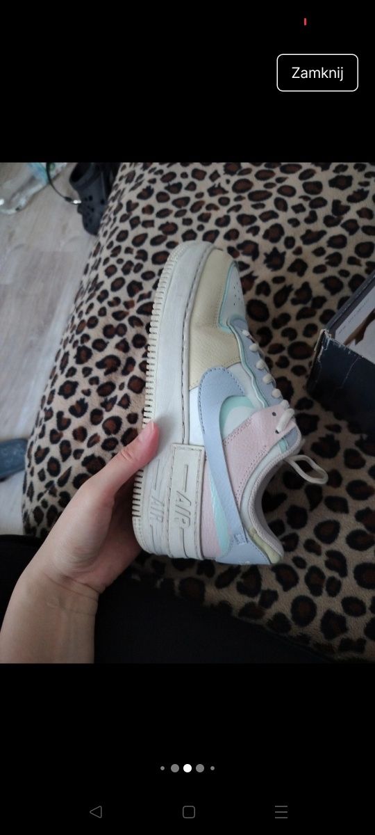 Buty Nike Air Force Shadow pastelowe jasne kolory