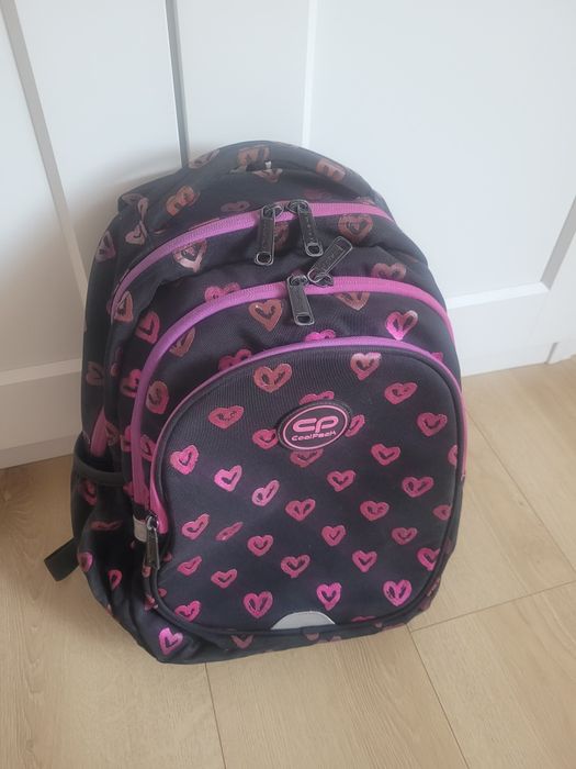 Plecak szkolny CoolPack czarny w różowe serca Cool Pack