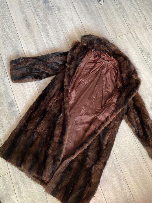 Futro naturalne z norek norki vintage retro S M