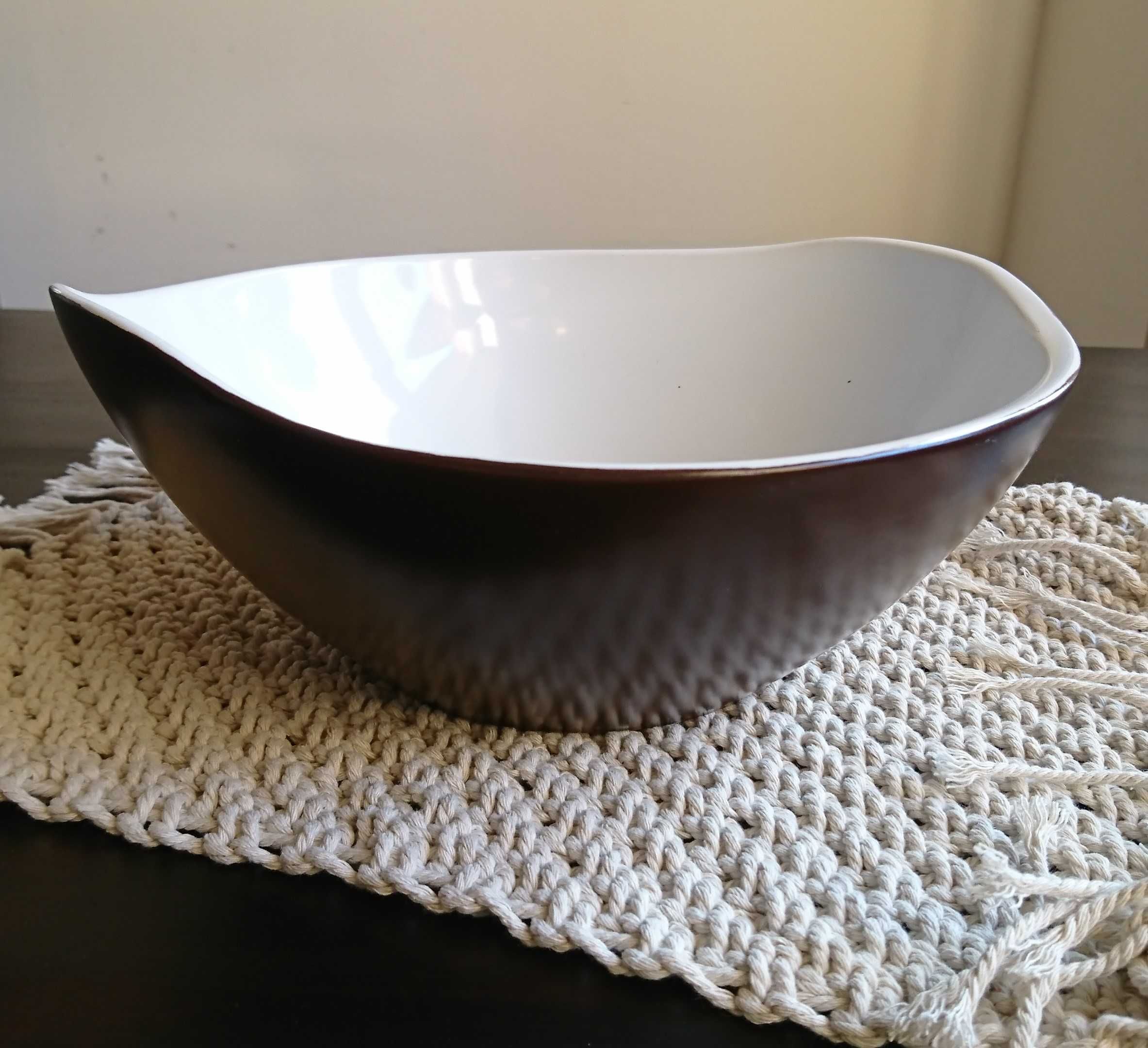 Miska ceramiczna do sałatek DUŻA czekoladowa stan bdb