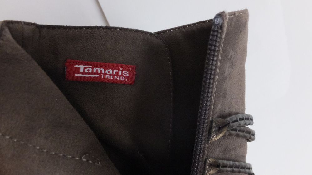 Tamaris Германия р.36 ст. 23 см кожа модельные ботильоны кожаные сапог