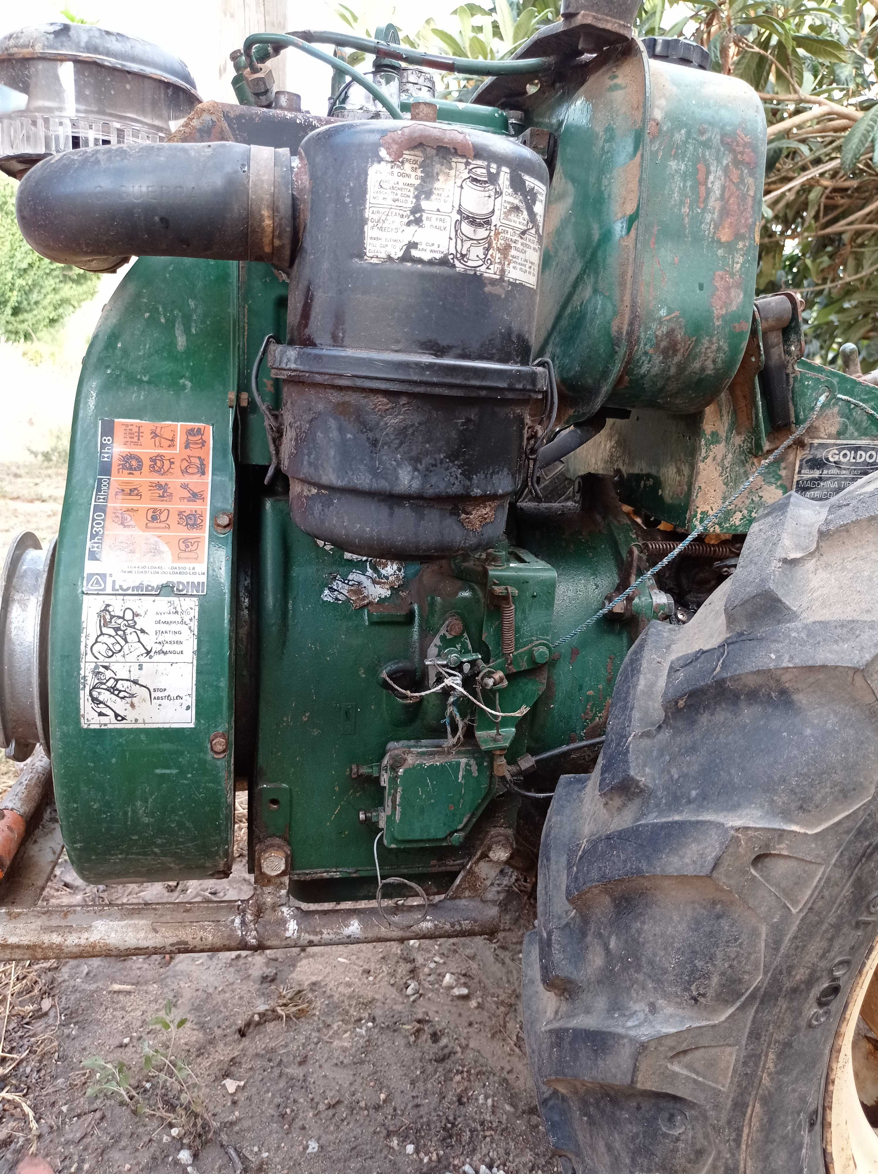 Trator Goldoni de 19cv com reboque e fresa