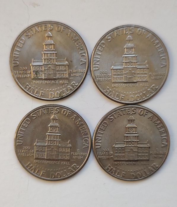 Half dollar 4 sztuki