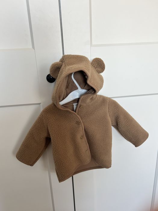 Bluza ocieplana Miś z uszkami h&mrozm 62
