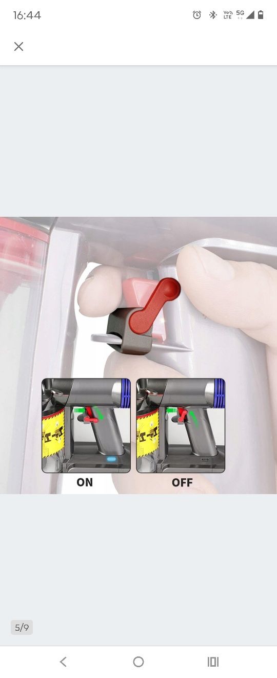 Blokada  włącznika przycisku spustu DYSON V6 V7 V8 V10 V11