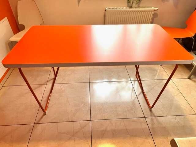Stół kuchenny Ikea Rydeback, pomarańczowo - biały