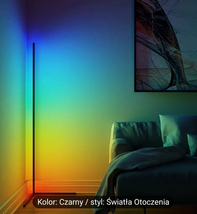 Narożna lampa led  rgb