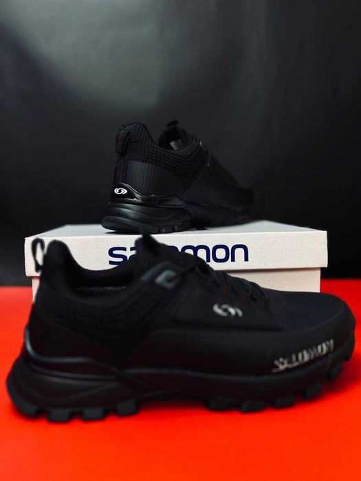 мужские термокроссовки salomon black  WaterProof +10° -21°