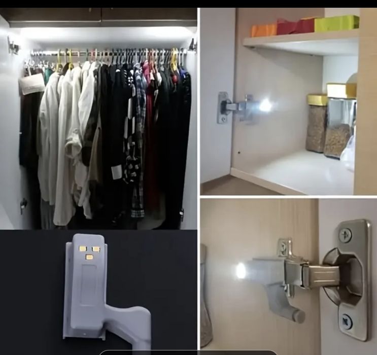 Luzes de dobradiças de armarios