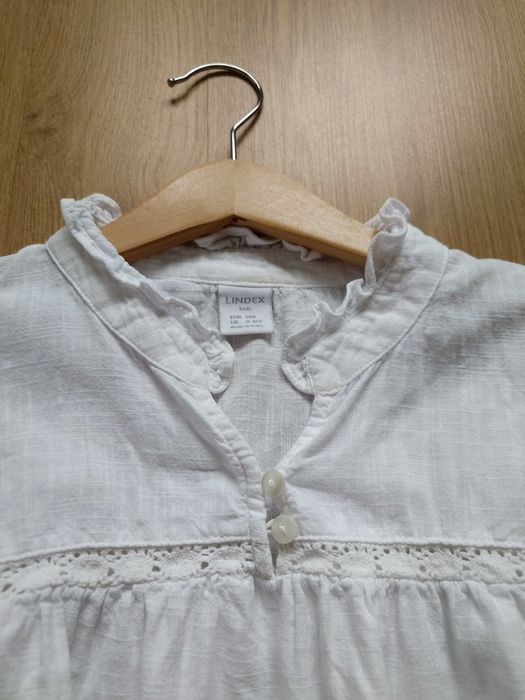 Bawełniana bluzka z falbanami Lindex 140