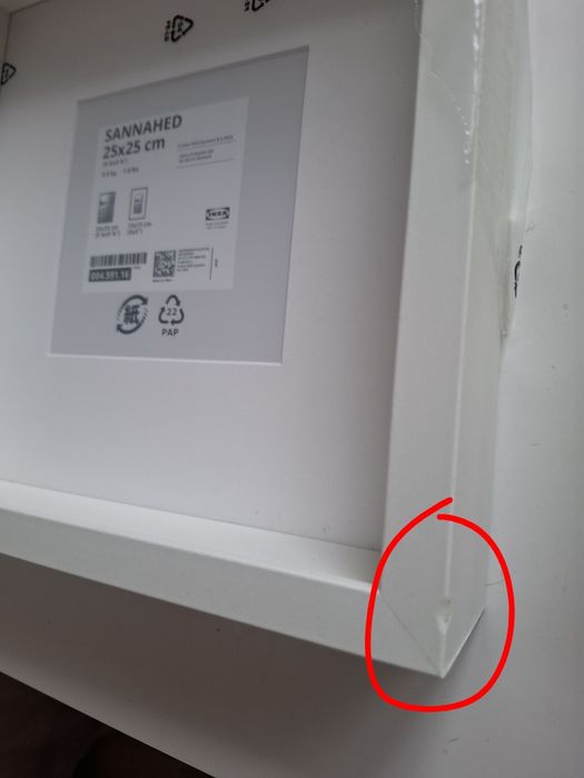 4 ramki sannahed białe