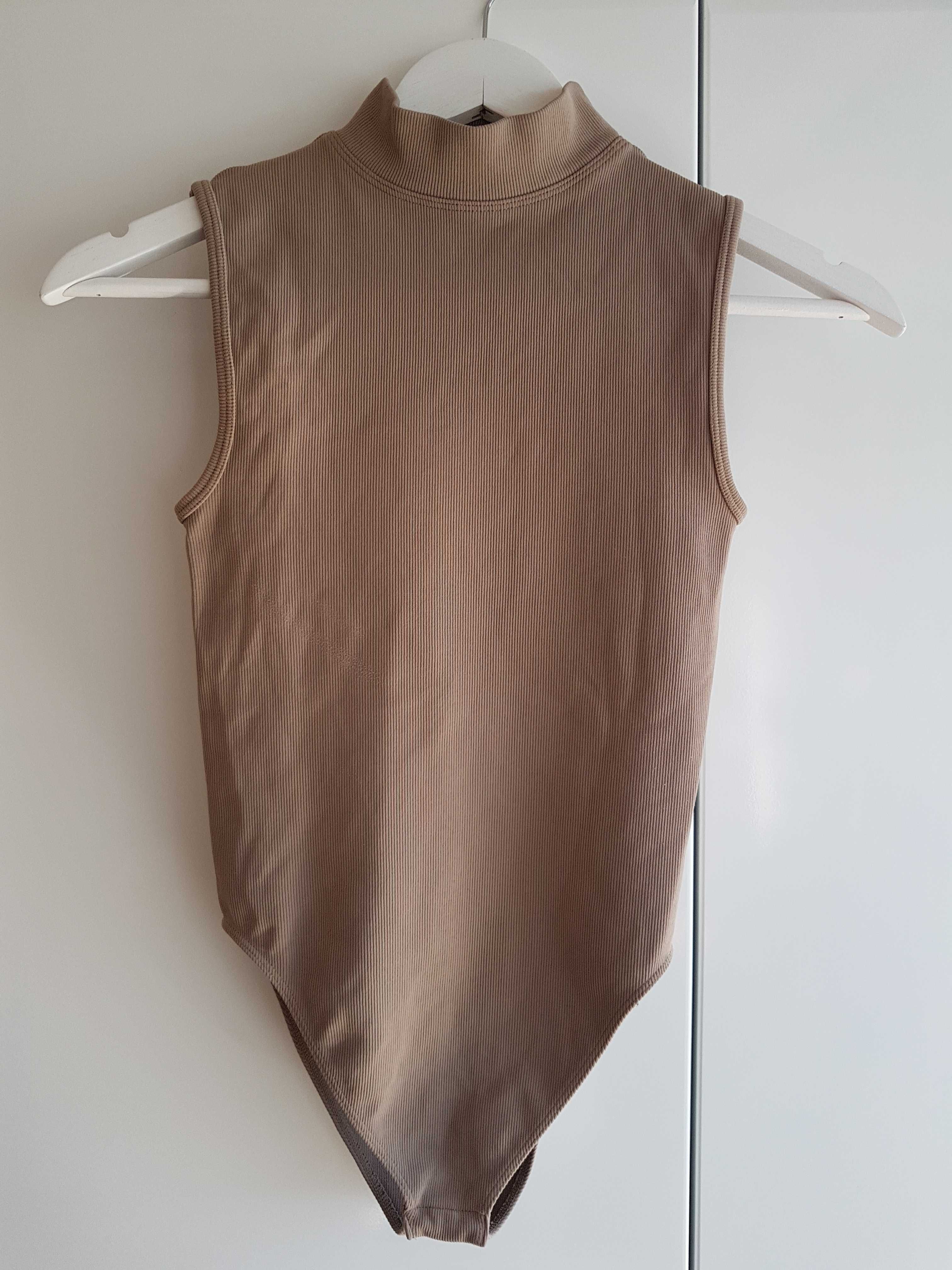 Nowość 2025:) beżowe prażkowane body PRIMARK roz XS
