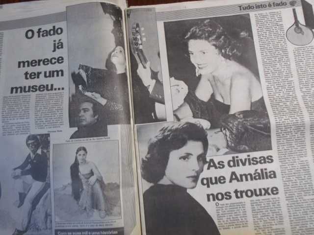 Revistas antigas e jornais  com Amália Rodrigues  funeral